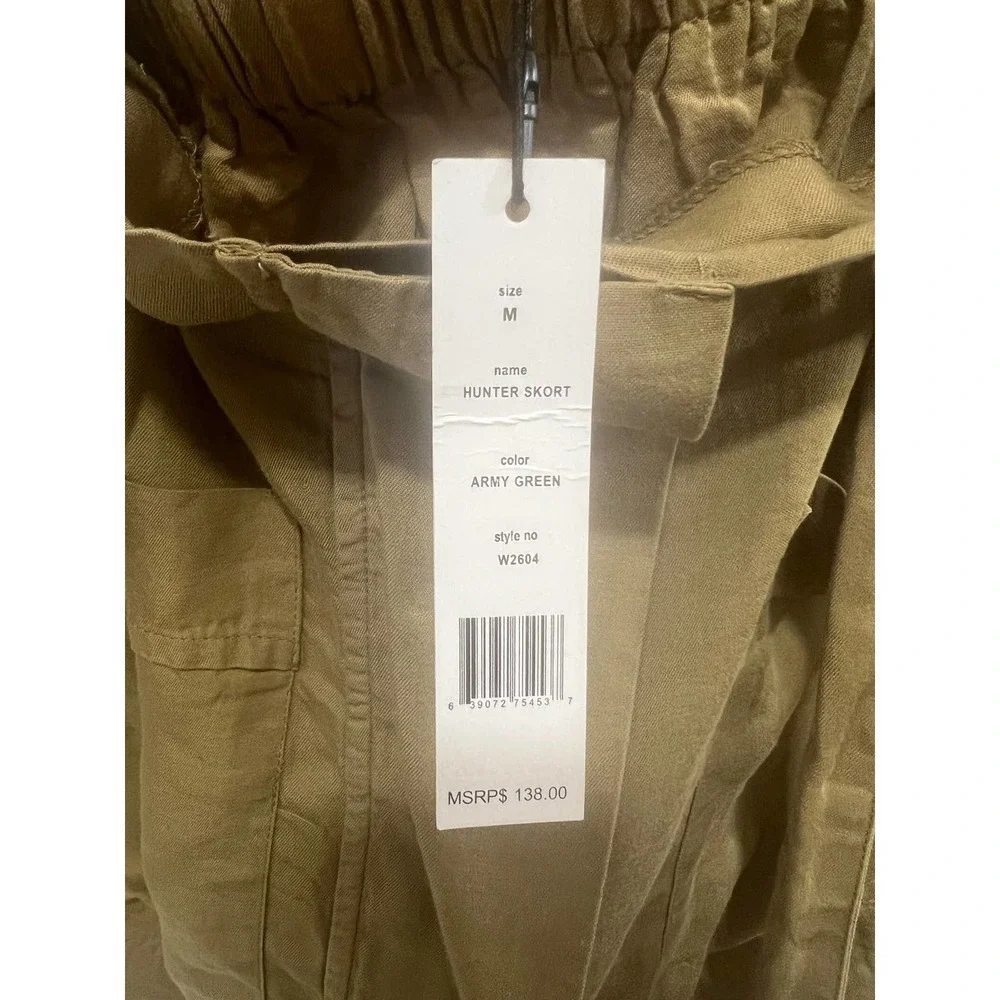 Women’s WALTER BAKER Belted Cotton Cargo Skort Skirt Khaki Medium